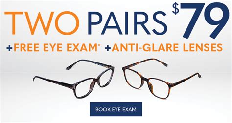 $79 eye exam and glasses.